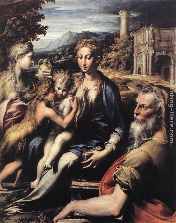 Madonna and Child with Saints painting - Parmigianino Madonna and Child with Saints art painting